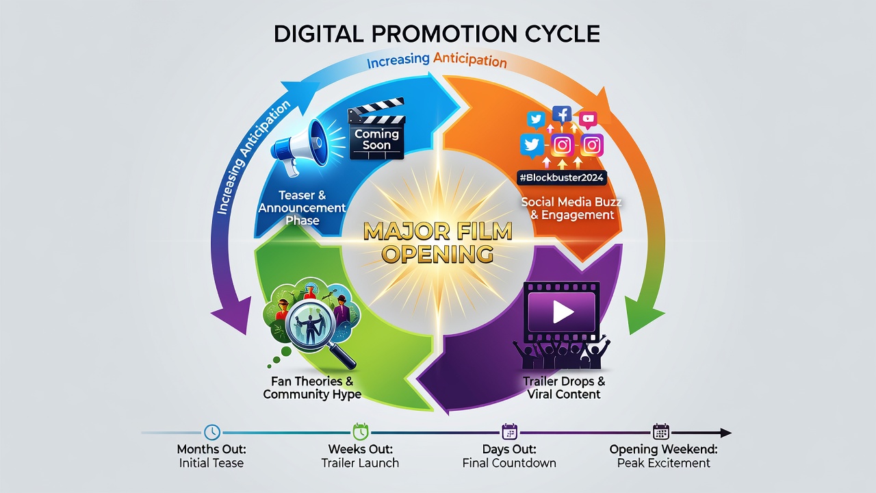 Audience reaction heatmap during digital film marketing campaigns across social platforms