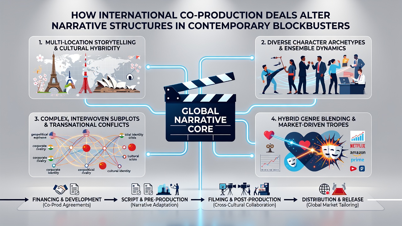 Production meeting discussing narrative changes for global co-production markets