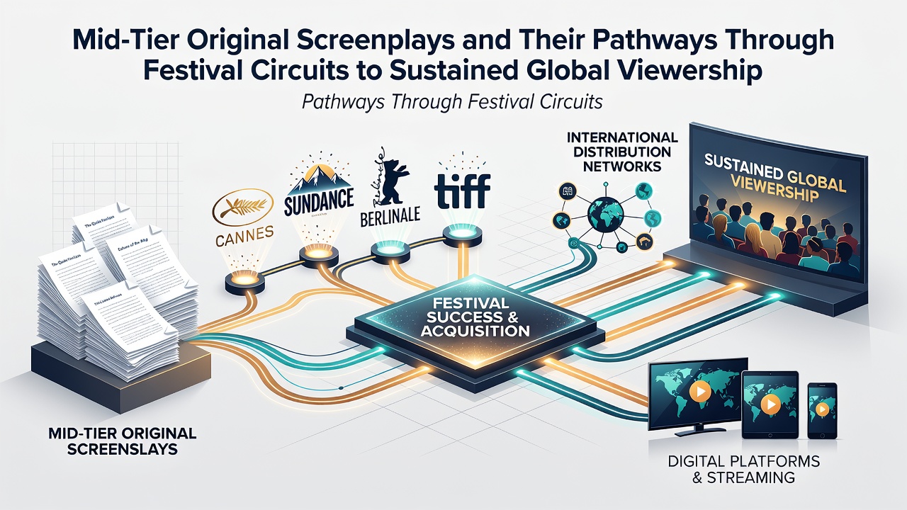 Global audience viewing an independent film on a streaming platform after its festival circuit run