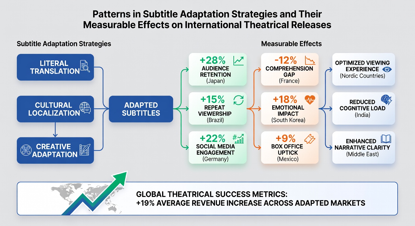 International box office charts comparing subtitle strategy impacts on non-English film earnings