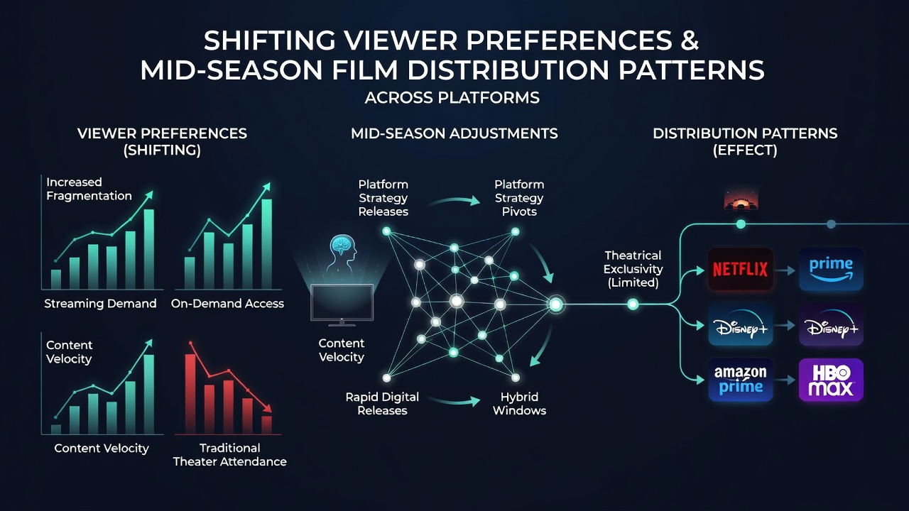 Graph showing viewer preference shifts toward streaming platforms during mid-season film releases in 2025-2026