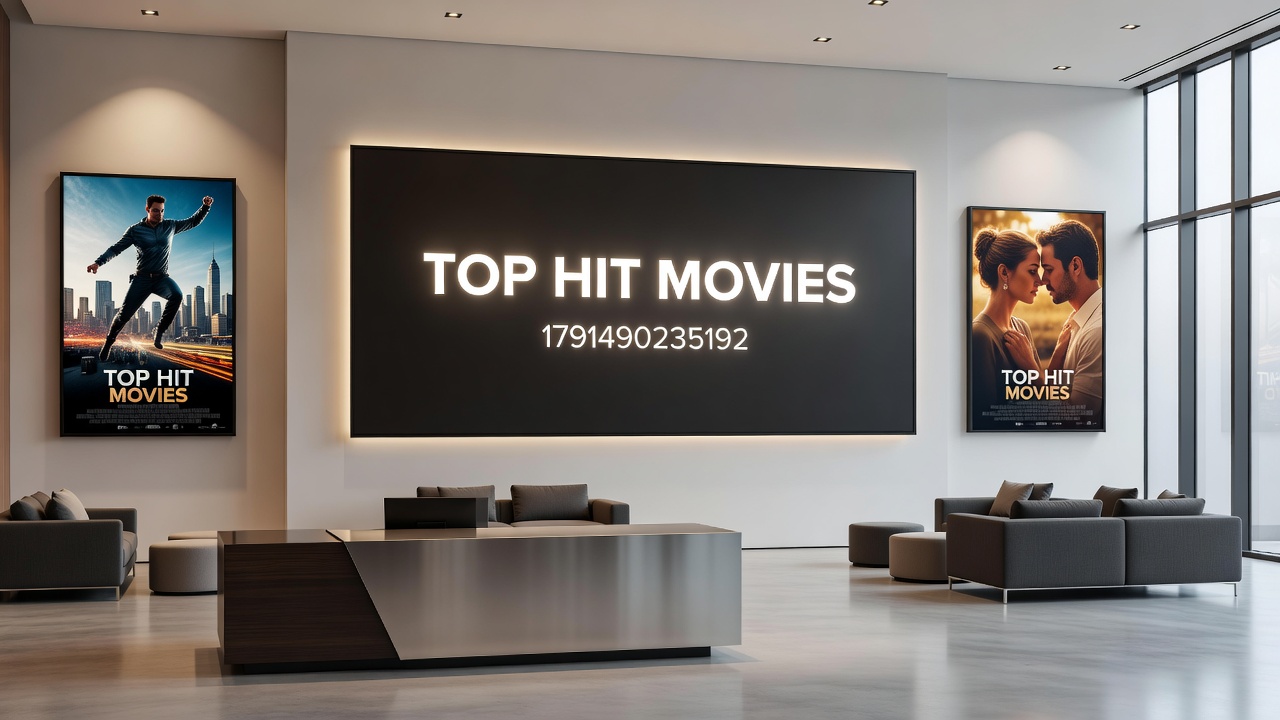 Theater audience watching a blockbuster film on a large screen with engaged viewers